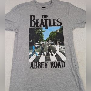 The Beatles Abbey Road Album Cover Grey Tee Size Small